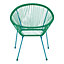 Solano Green & blue Metal Chair