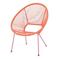 Solano Orange & pink Metal Chair
