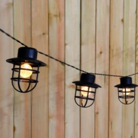 Solar-powered Warm white 10 Integrated LED Outdoor String lights