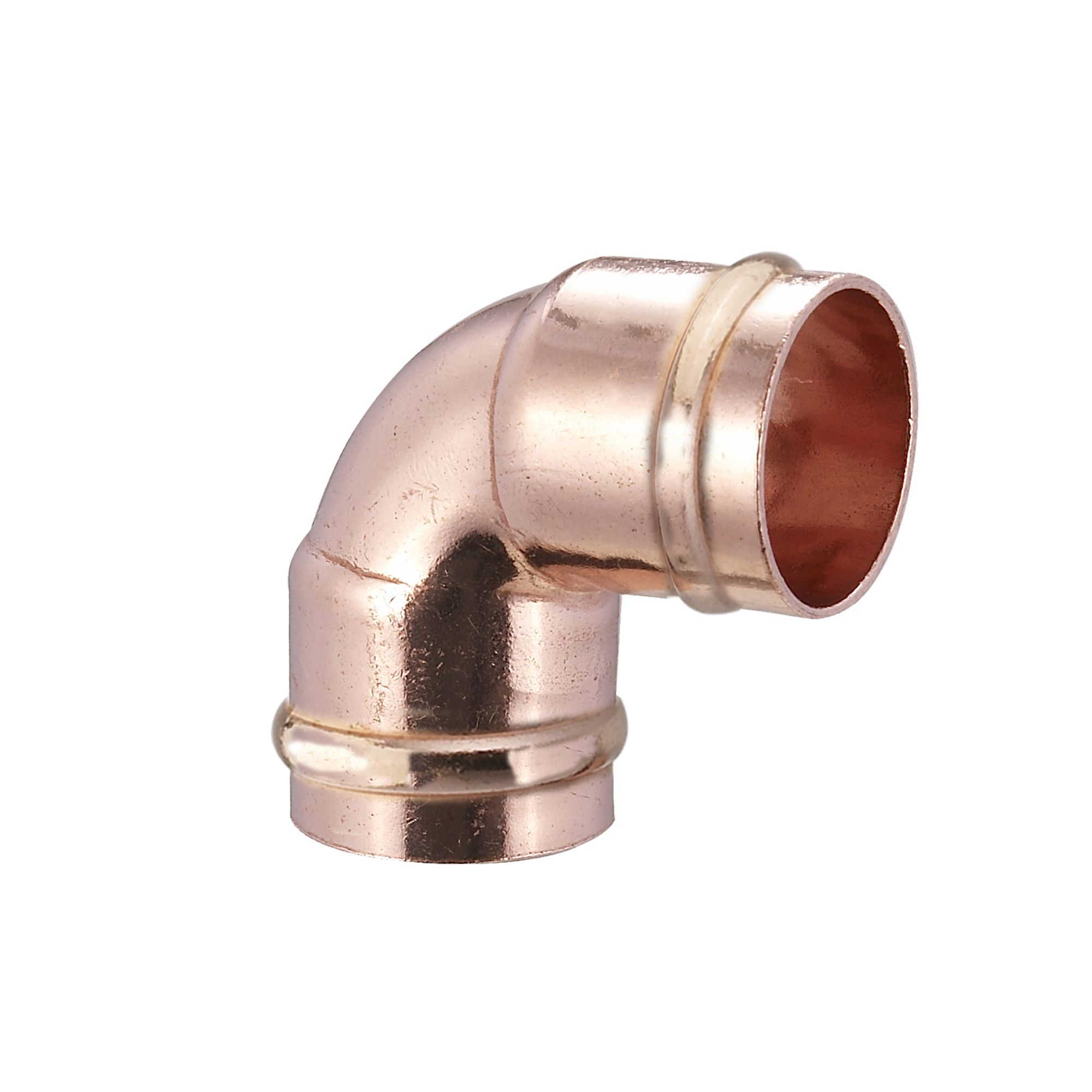 Solder ring 90° Pipe elbow (Dia)22mm 22mm, Pack of 10
