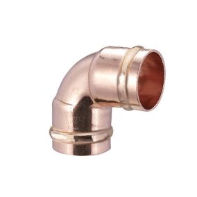 Solder ring 90° Pipe elbow (Dia)22mm, Pack of 10