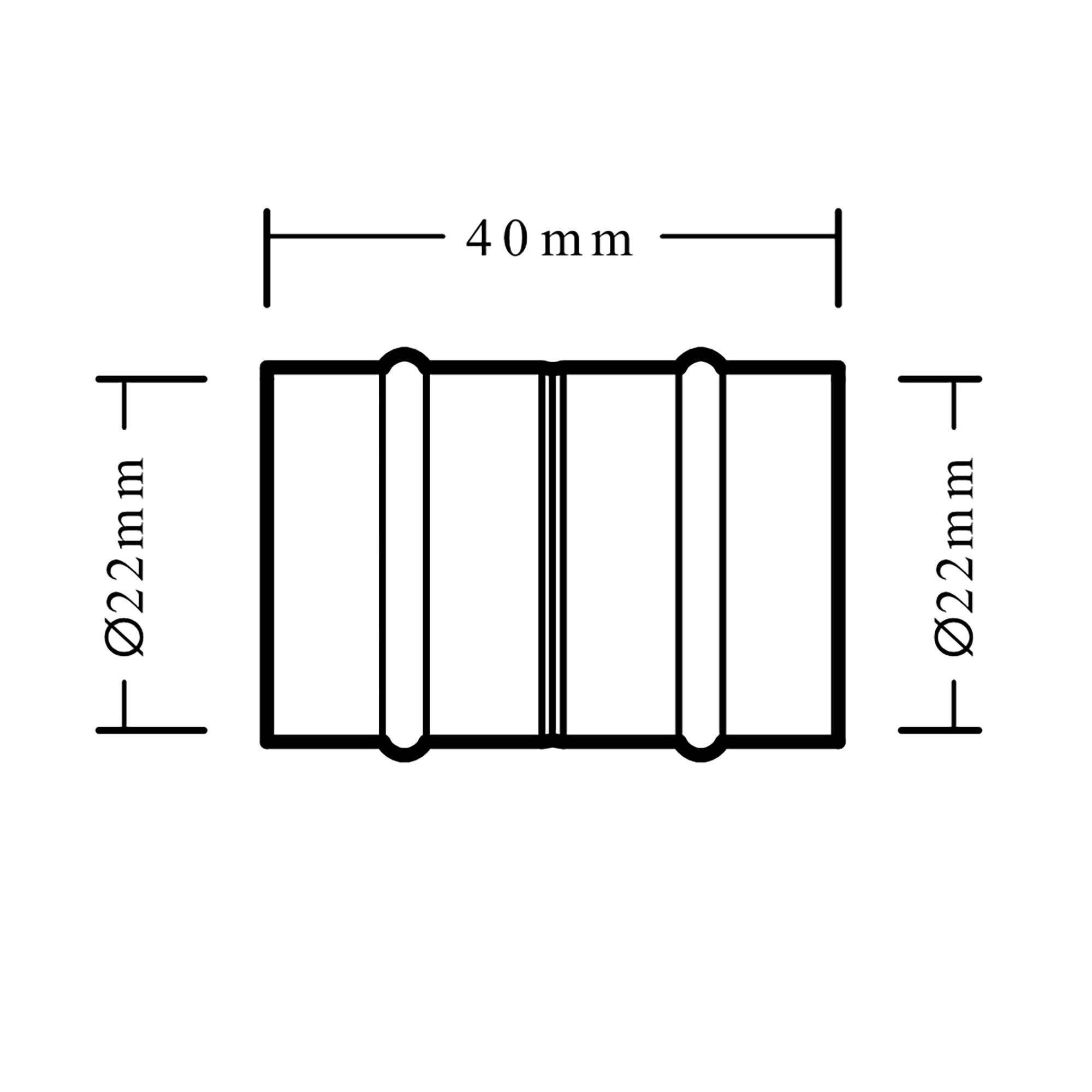 Solder ring Coupler (Dia)22mm 22mm, Pack of 2