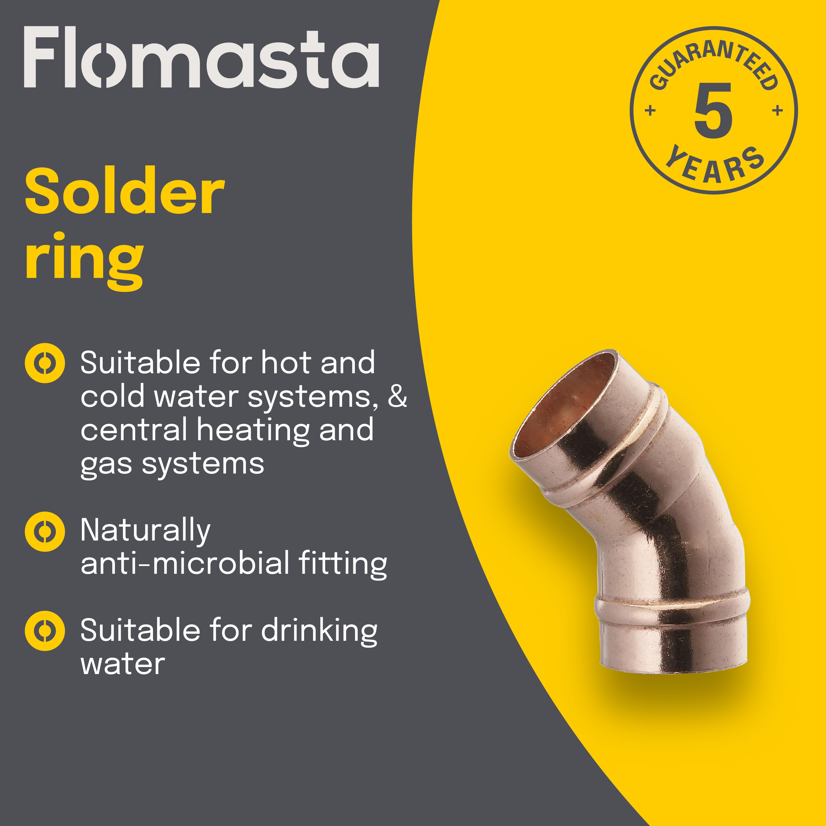 Solder ring Obtuse Pipe elbow (Dia)15mm 15mm