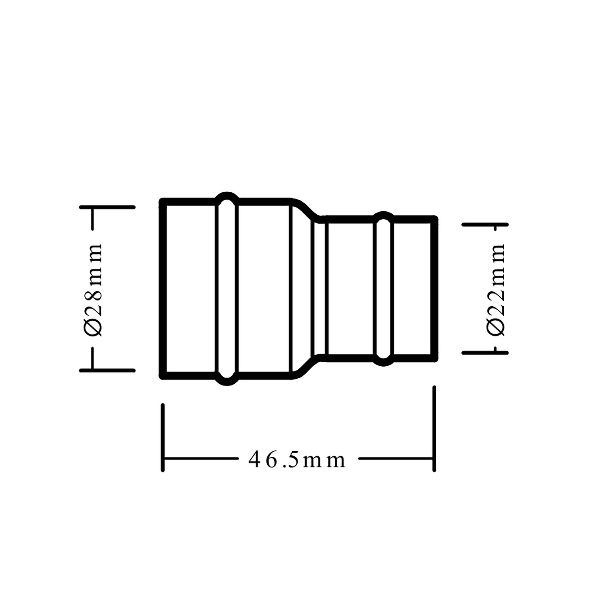 Solder ring Reducing Coupler (Dia)28mm (Dia)22mm 28mm