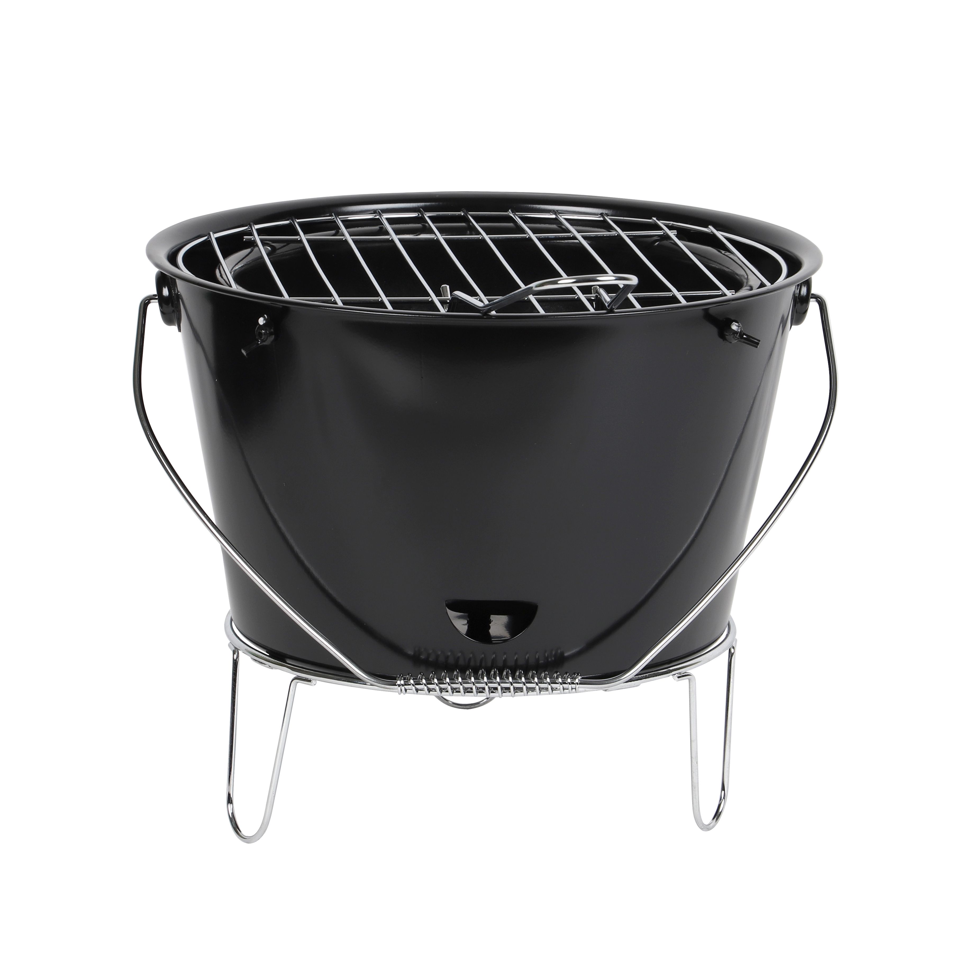 Sommen Black Charcoal Bucket Barbecue Tradepoint