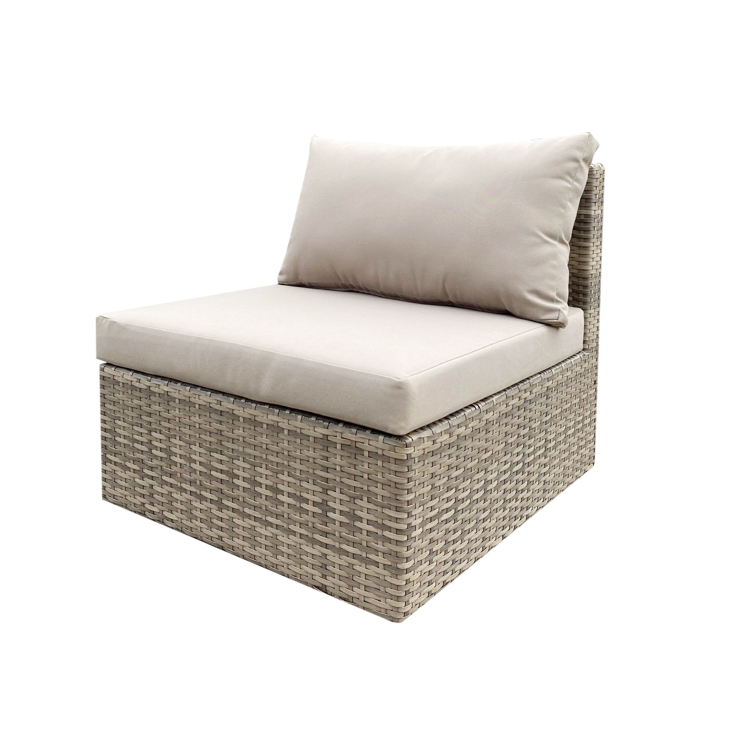 Soron Brown Rattan effect 3 Seater Coffee set