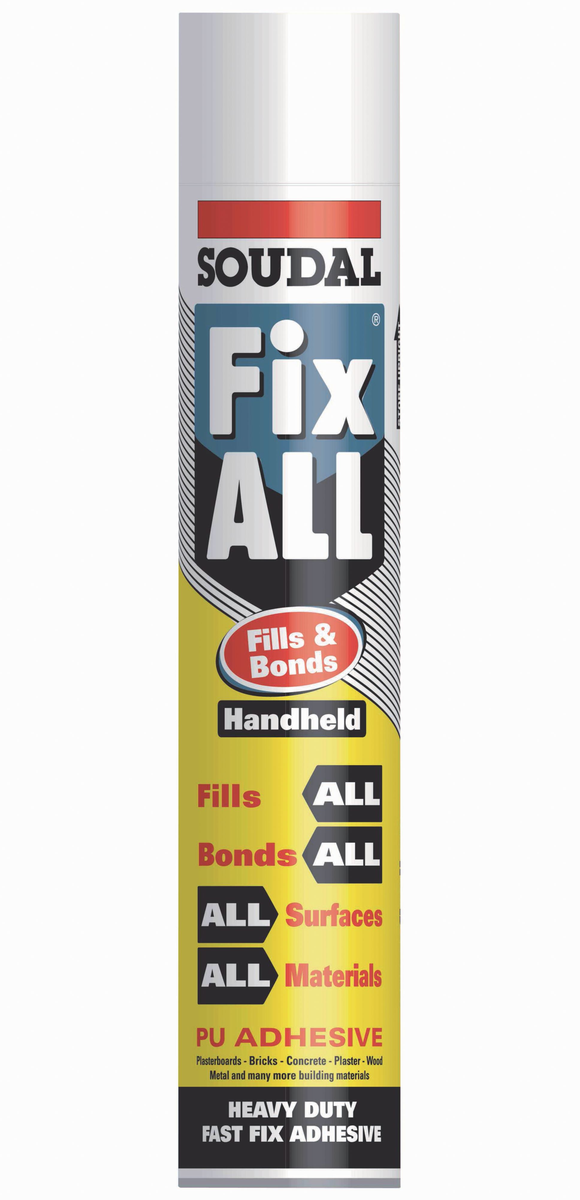 Soudal Fix ALL Fills & Bonds Hand-held Adhesive foam 750ml