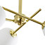 Spa Avalon Brushed Satin Steel Brass effect Bathroom ceiling light