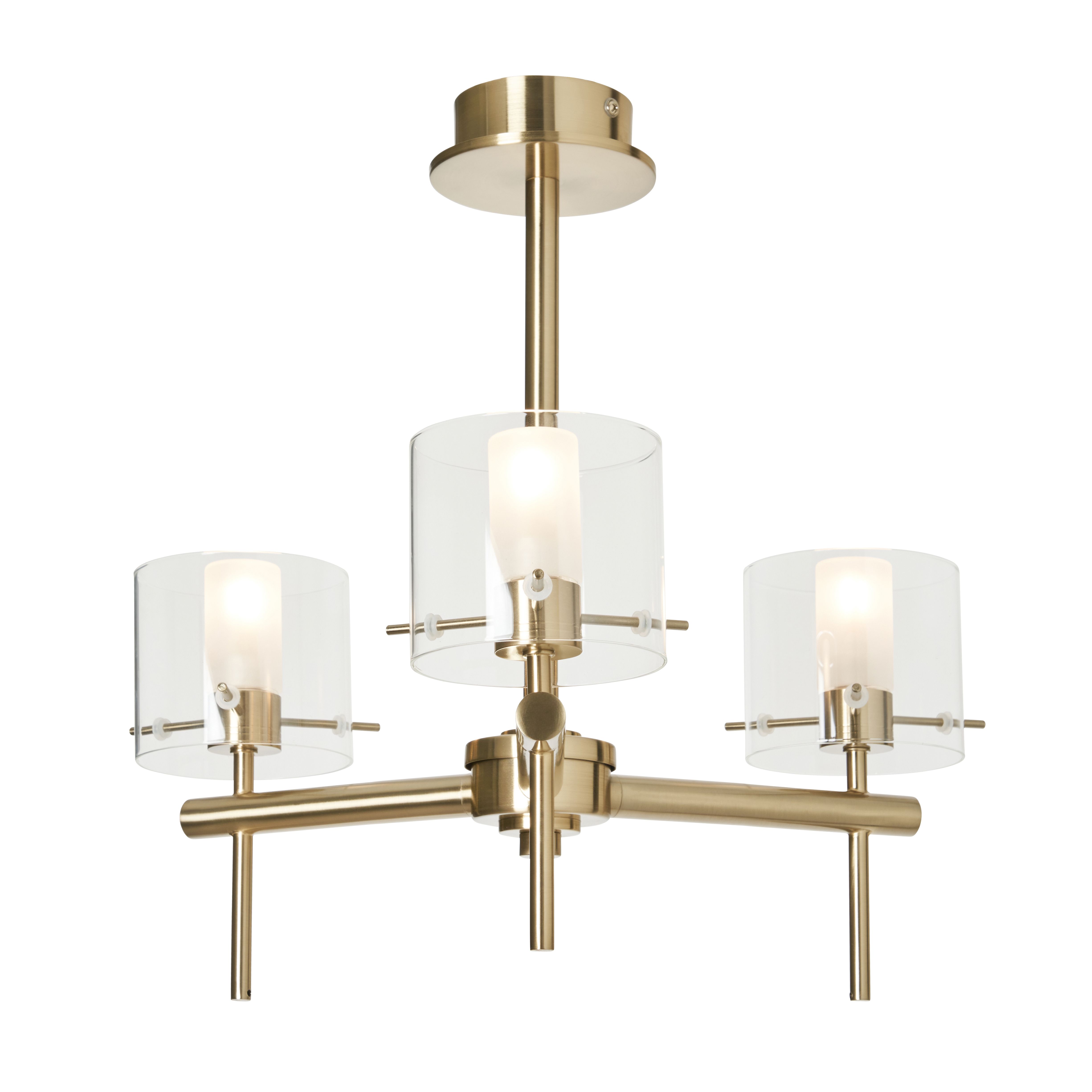 Spa Gene Satin Brass effect Triple Wired LED