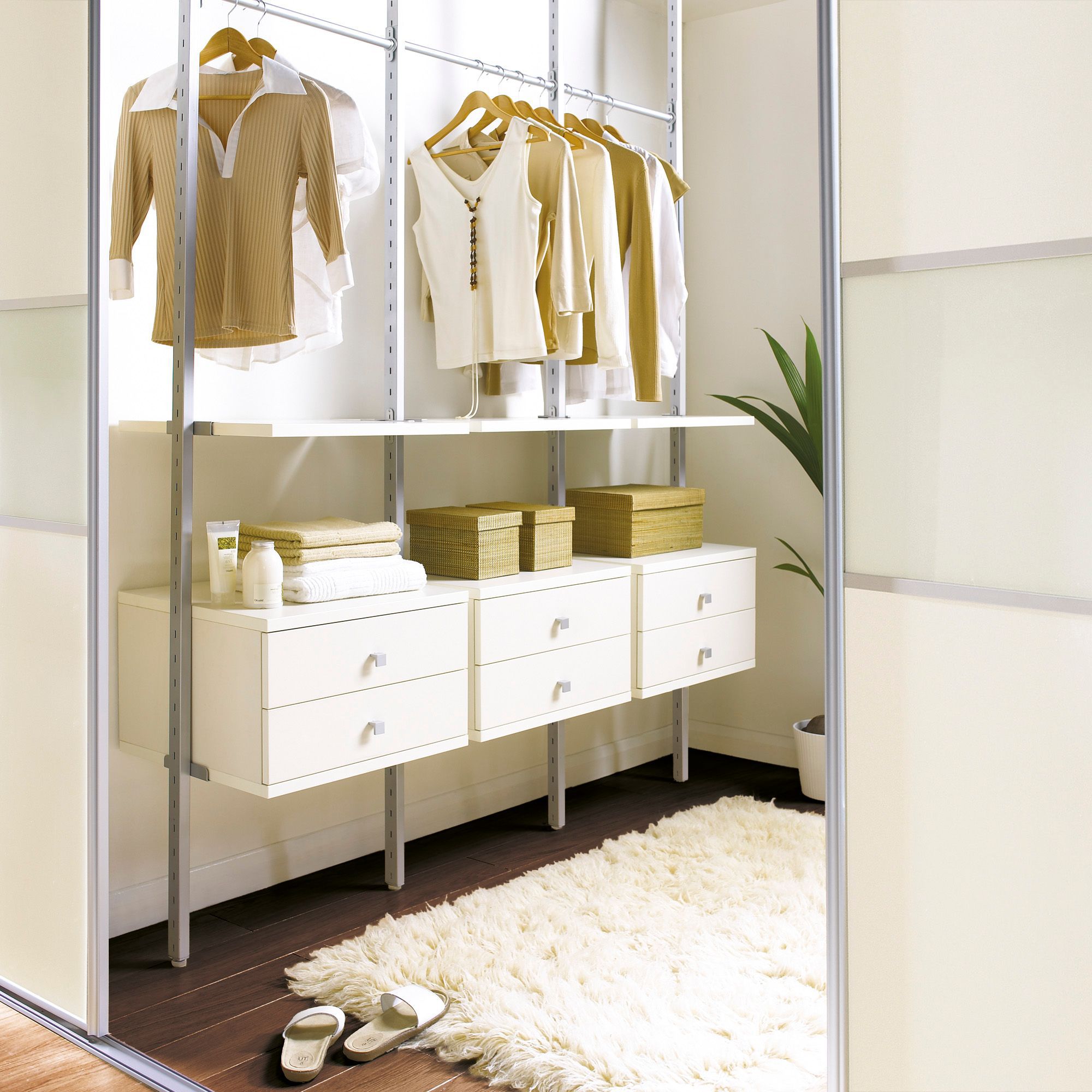 Spacepro Aura White Small Drawer kit (H)350mm (W)550mm (D)500mm