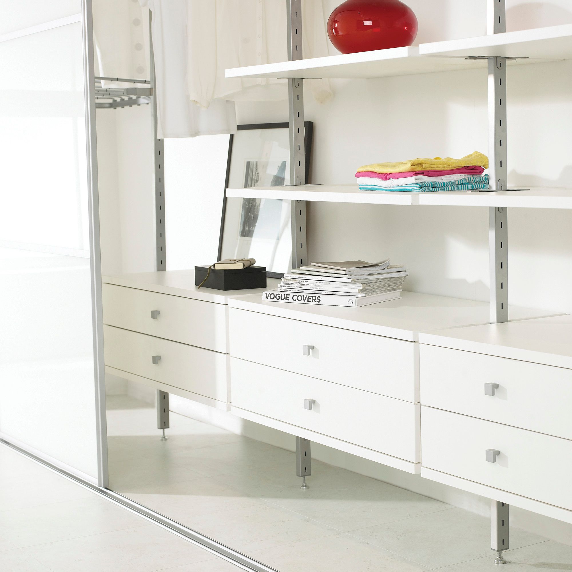 Spacepro Aura White Small Drawer kit (H)350mm (W)550mm (D)500mm