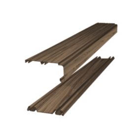Spacepro Carini walnut Sliding wardrobe door track set (L)3606mm