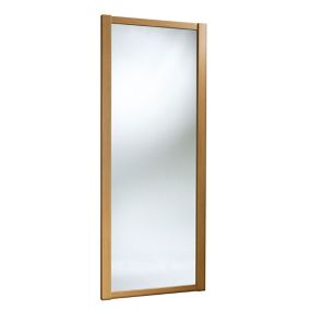 Spacepro Classic Shaker Oak effect Mirrored Sliding wardrobe door (H) 2220mm x (W) 914mm