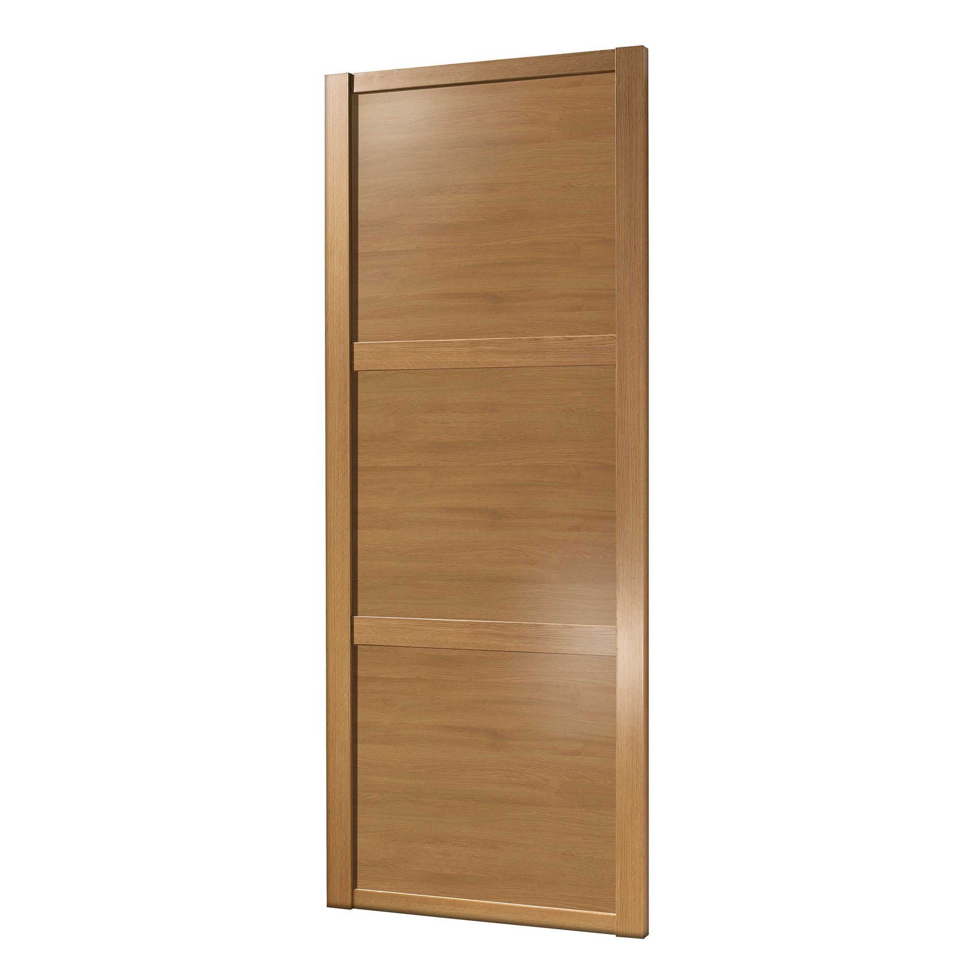 Spacepro Classic Shaker Oak effect Sliding wardrobe door (H) 2220mm x (W) 762mm