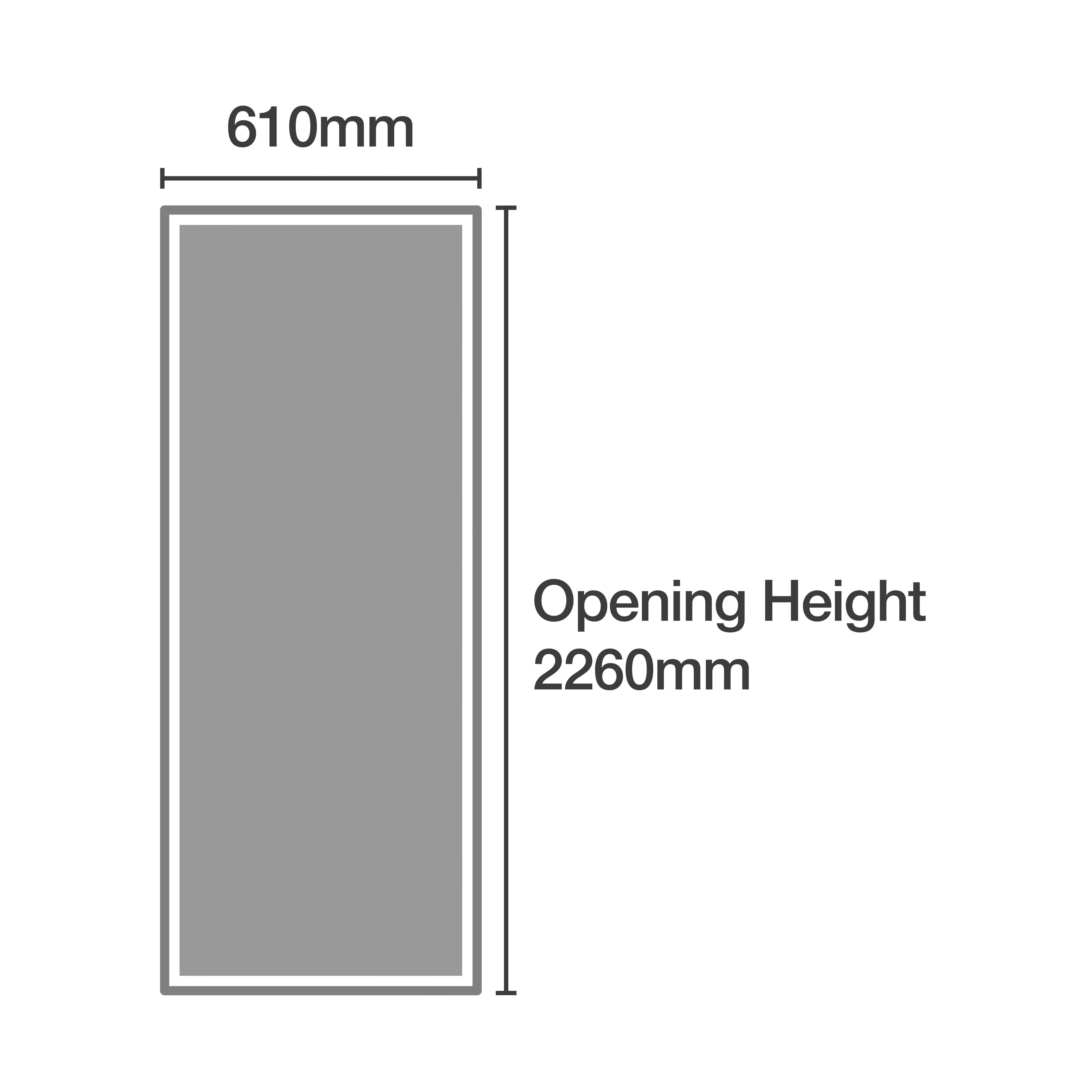 Spacepro Classic Shaker White Mirrored Sliding wardrobe door (H) 2220mm x (W) 610mm