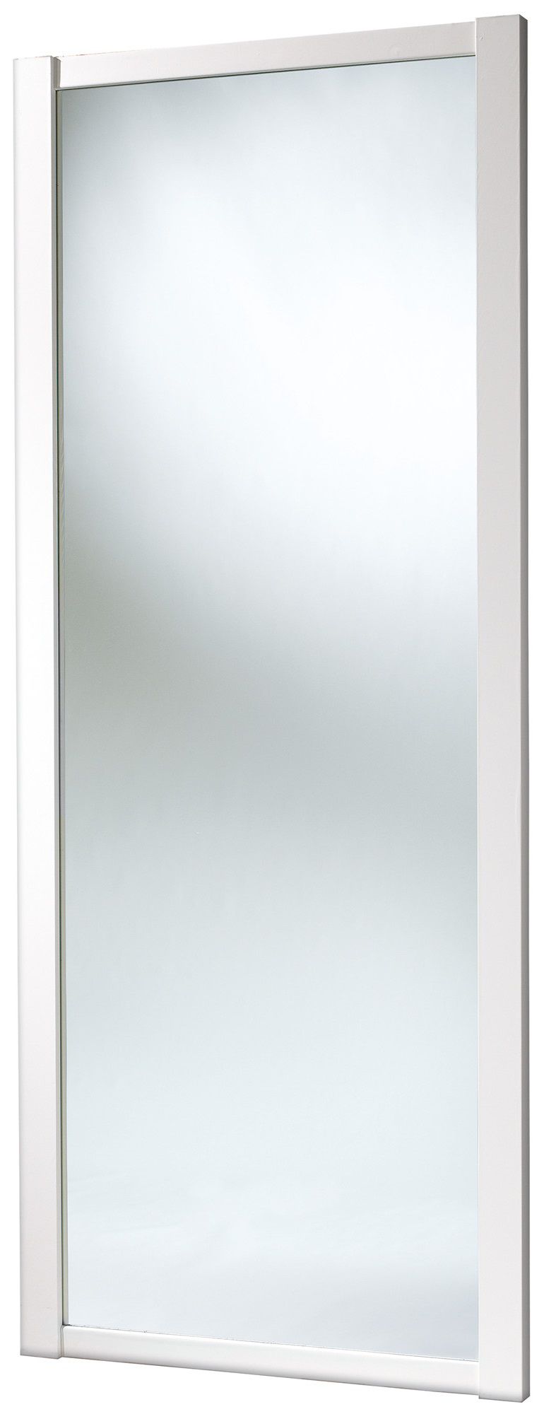 Spacepro Classic Shaker White Mirrored Sliding wardrobe door (H) 2220mm x (W) 762mm