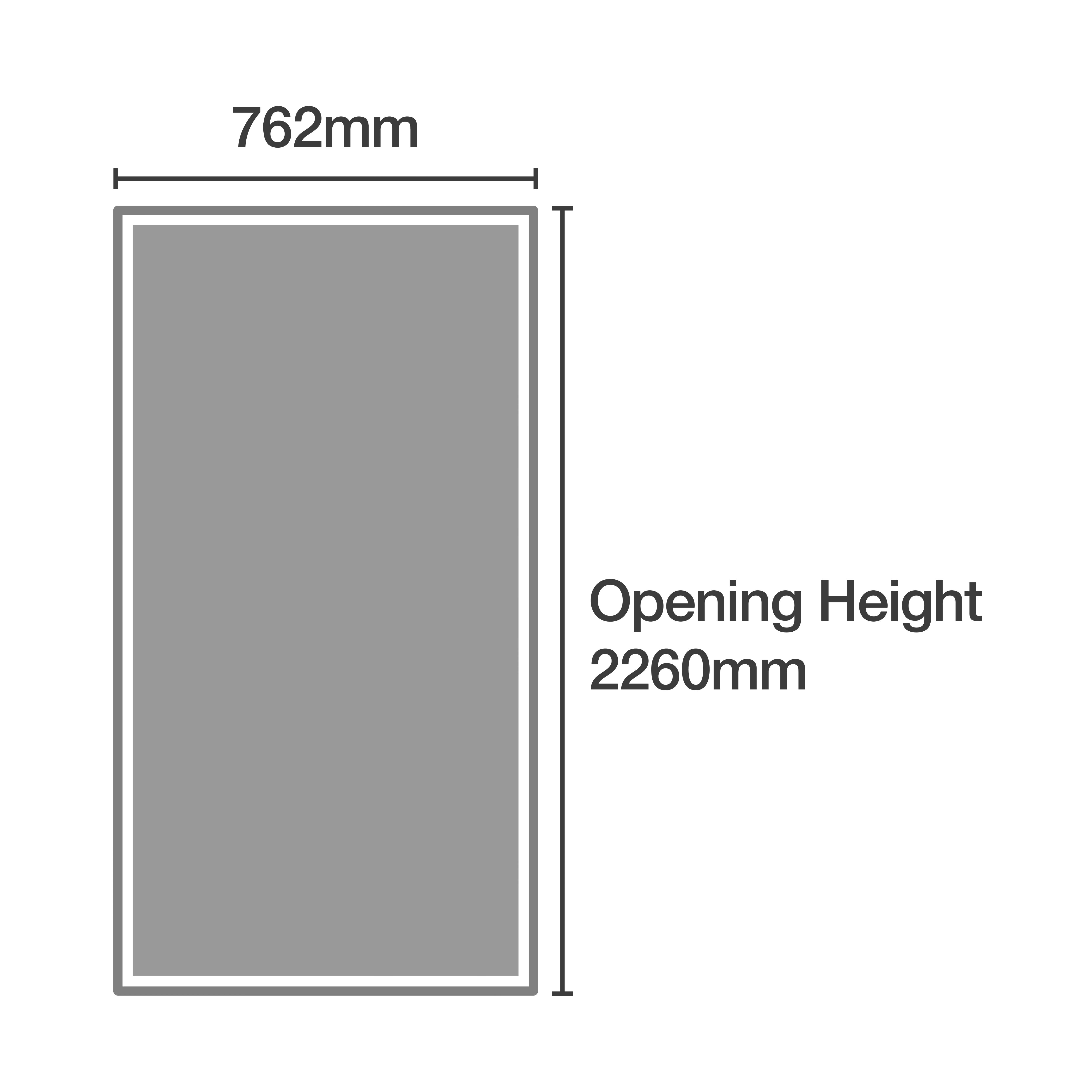 Spacepro Classic Shaker White Mirrored Sliding wardrobe door (H) 2220mm x (W) 762mm