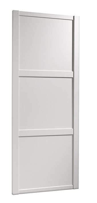 Spacepro Classic Shaker White Sliding wardrobe door (H) 2220mm x (W) 610mm