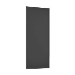 Spacepro Full length Matt Classic Black frame Single panel Sliding wardrobe door, (H)2220mm (W) 914mm