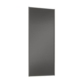 Spacepro Full length Matt Classic Graphite frame Single panel Sliding wardrobe door, (H)2220mm (W) 914mm