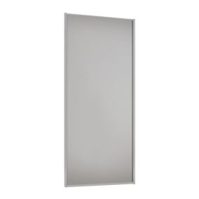 Spacepro Full panel Matt Dove Grey Dove Grey frame Single panel Sliding wardrobe door, (H) 2220mm x (W) 914mm