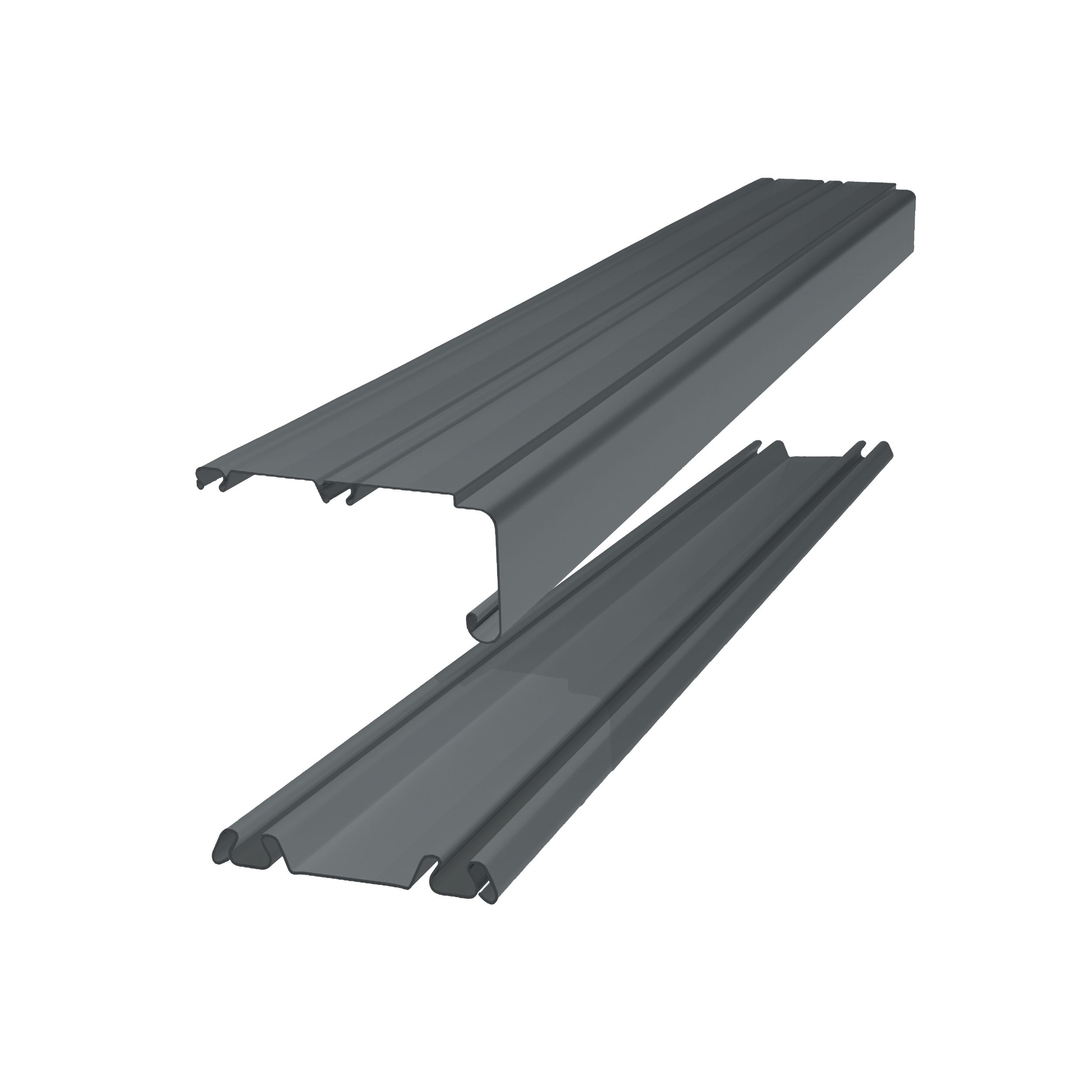 Spacepro Graphite Sliding wardrobe door track set (L)2692mm