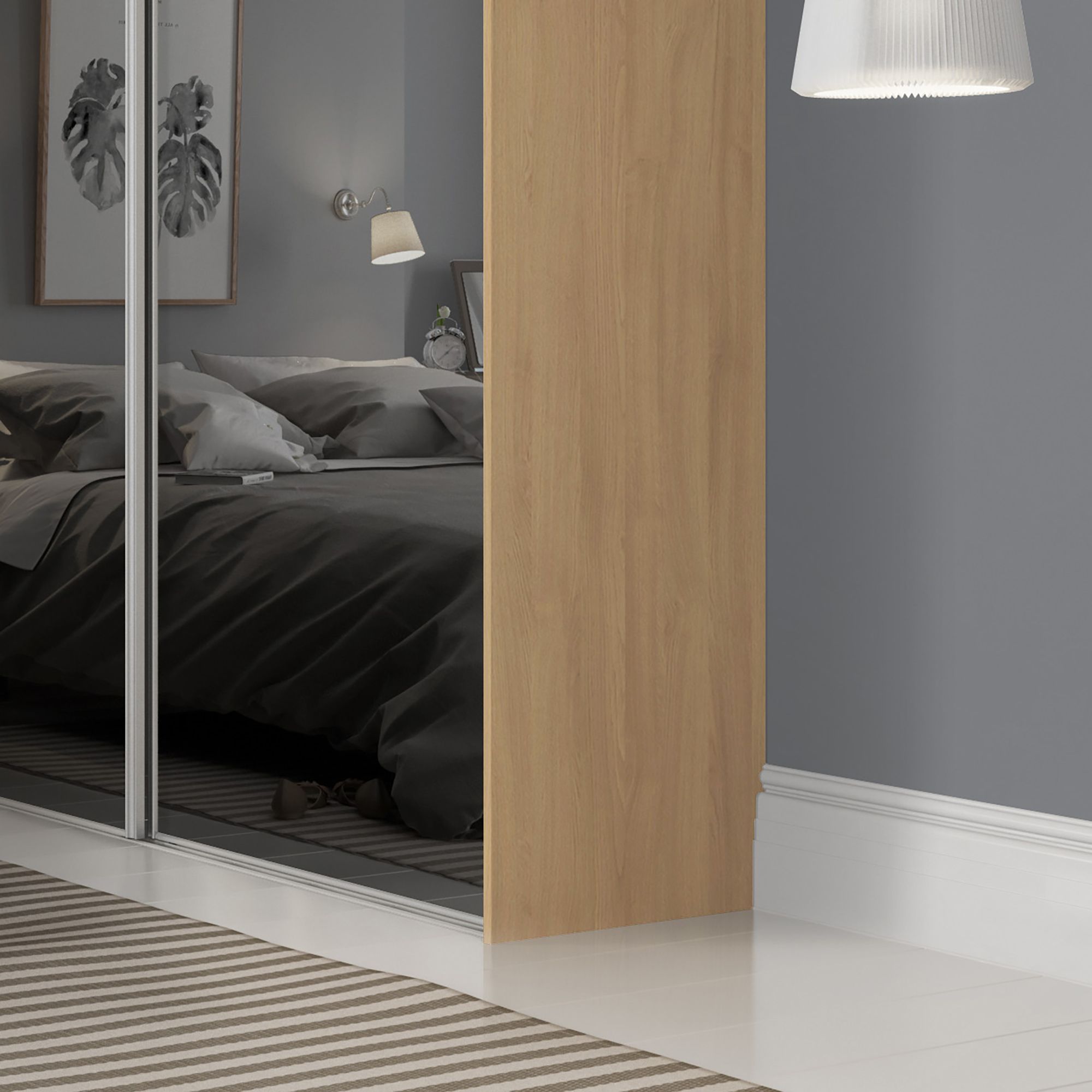 Spacepro Kendal Full panel Matt oak effect Wardrobe End panel (W)620mm