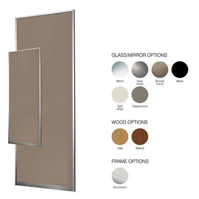 Spacepro Made to measure Mirrored Sliding wardrobe door x (W) 900mm