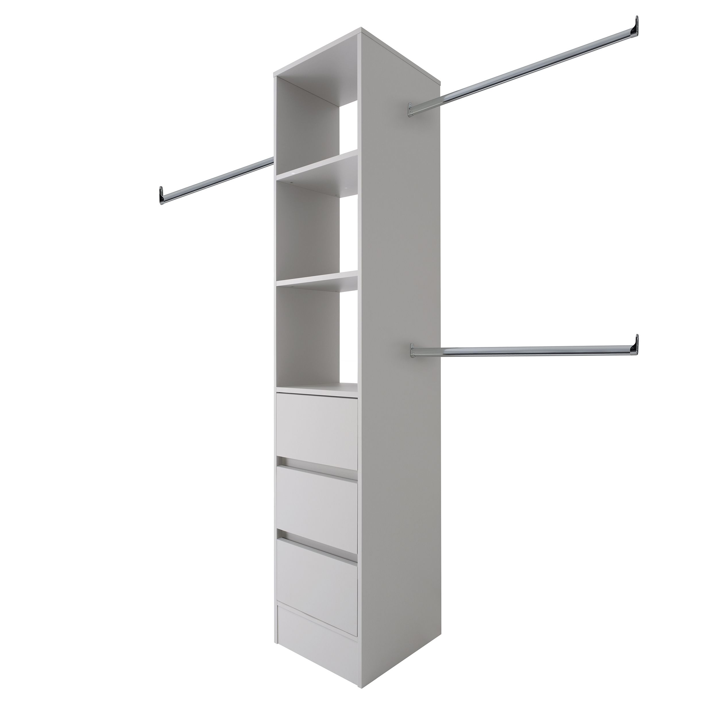 Spacepro Modular Cashmere 3 Drawer Wardrobe cabinet (H)2100mm (W)450mm (D)500mm