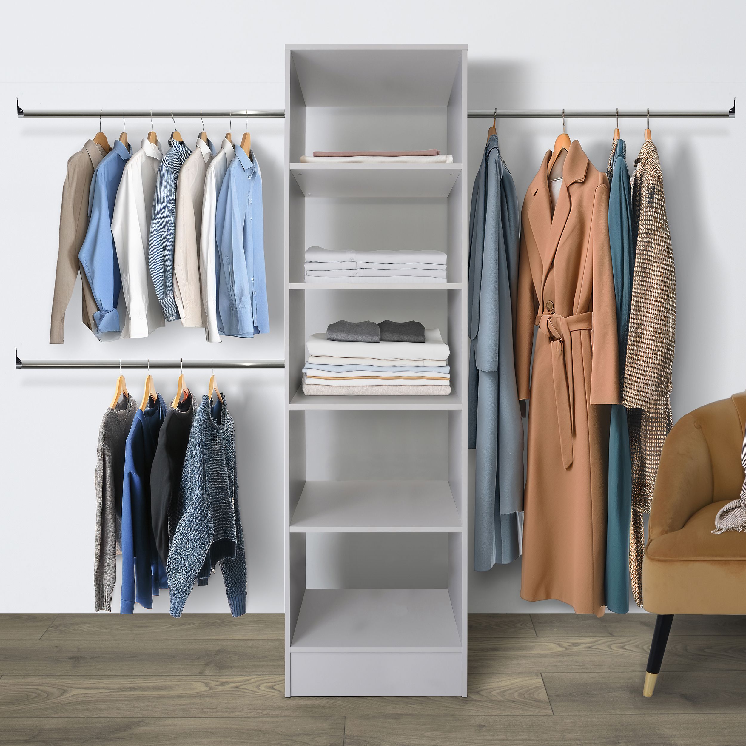 Spacepro Modular Cashmere Wardrobe cabinet (H)2100mm (W)600mm (D)500mm