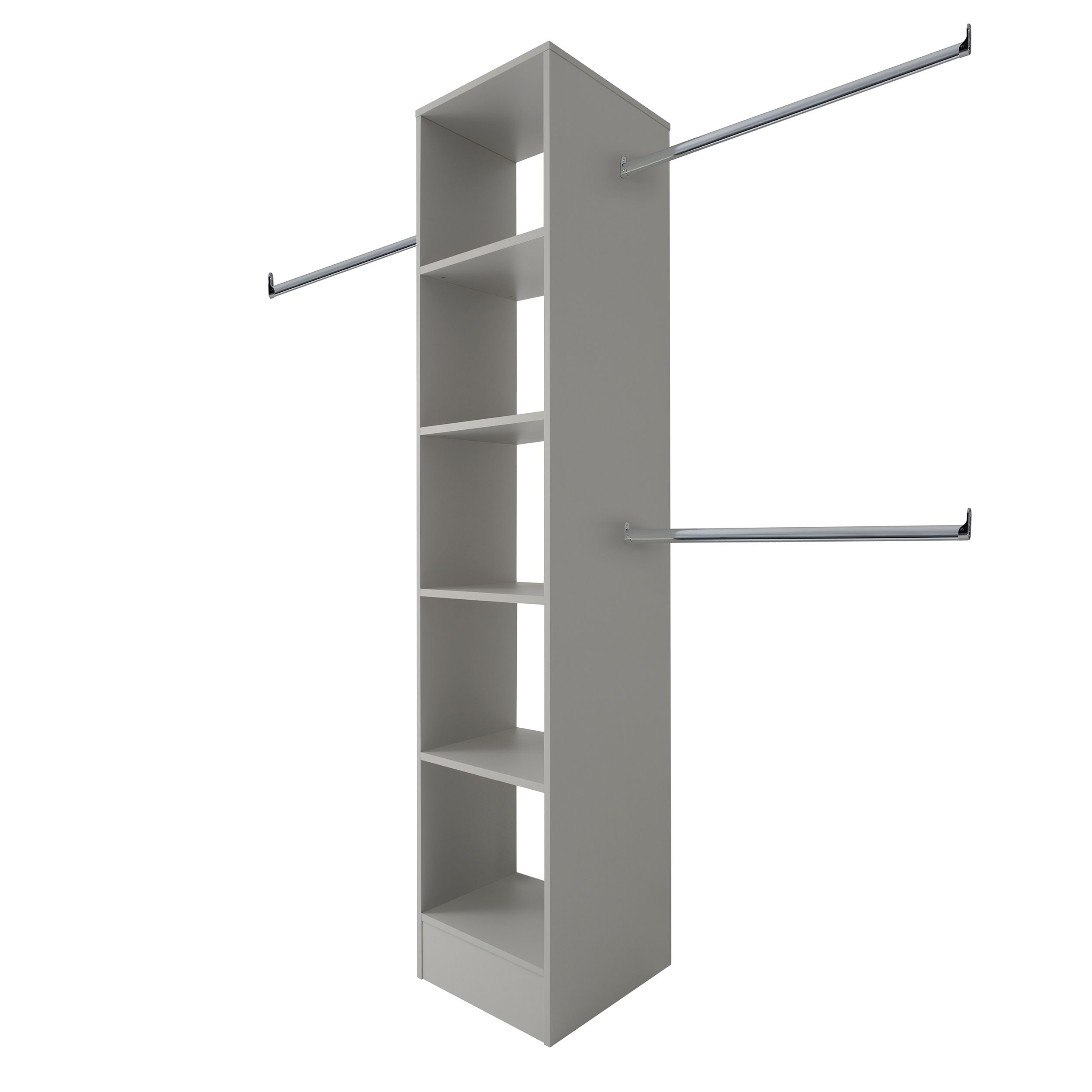 Spacepro Modular Pebble grey Wardrobe cabinet (H)2100mm (W)450mm (D)500mm
