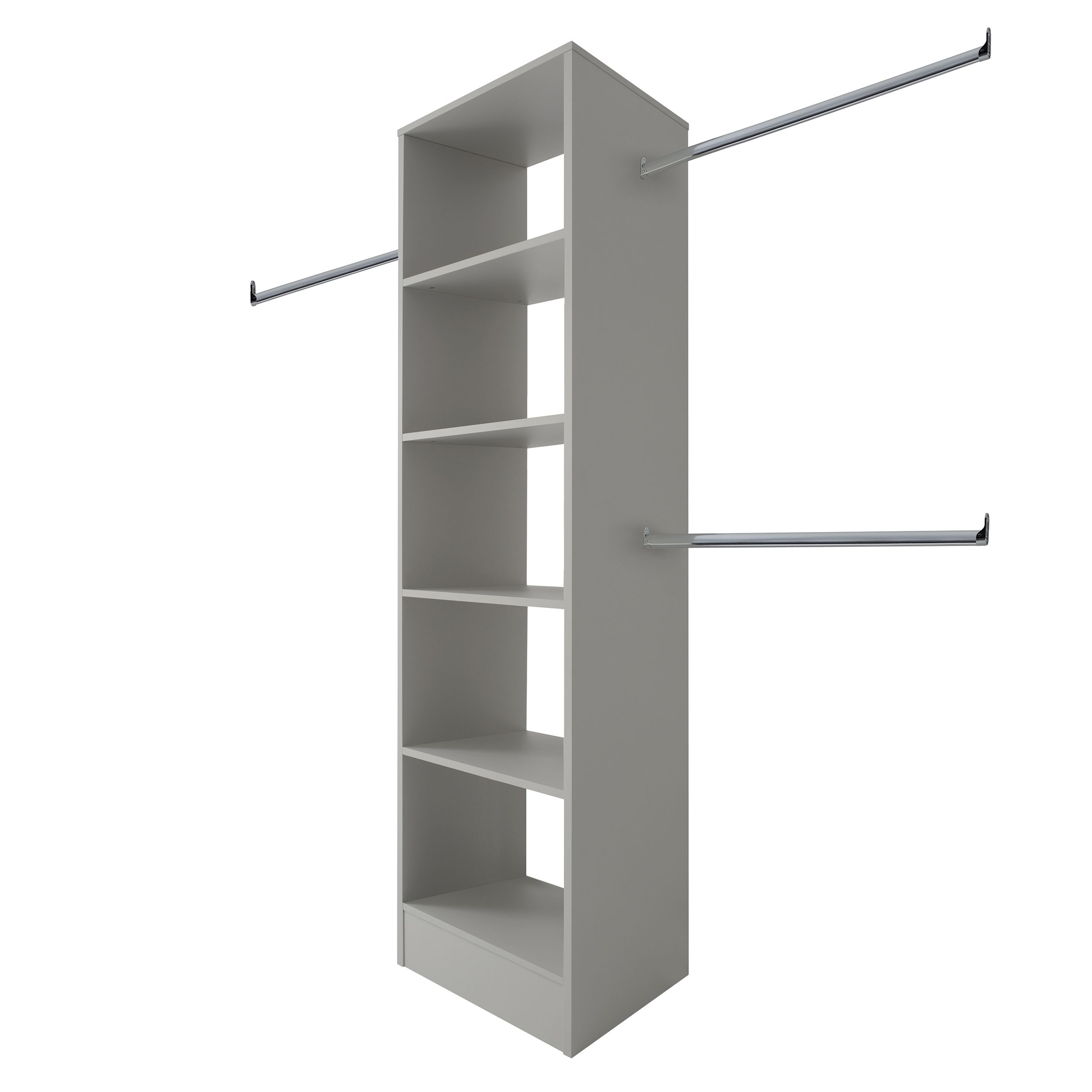 Spacepro Modular Pebble grey Wardrobe cabinet (H)2100mm (W)600mm (D)500mm