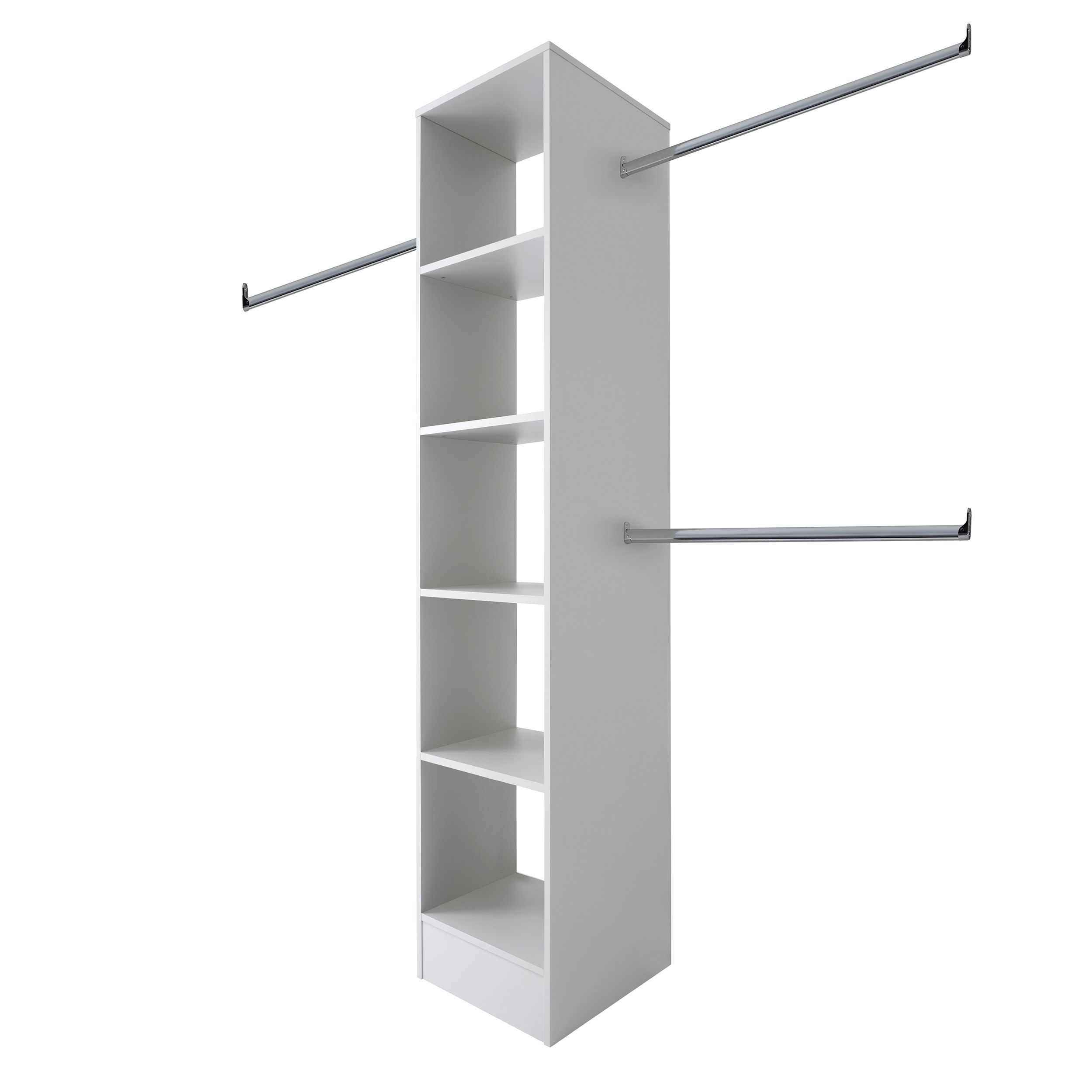 Spacepro Modular White Wardrobe cabinet (H)2100mm (W)450mm (D)500mm