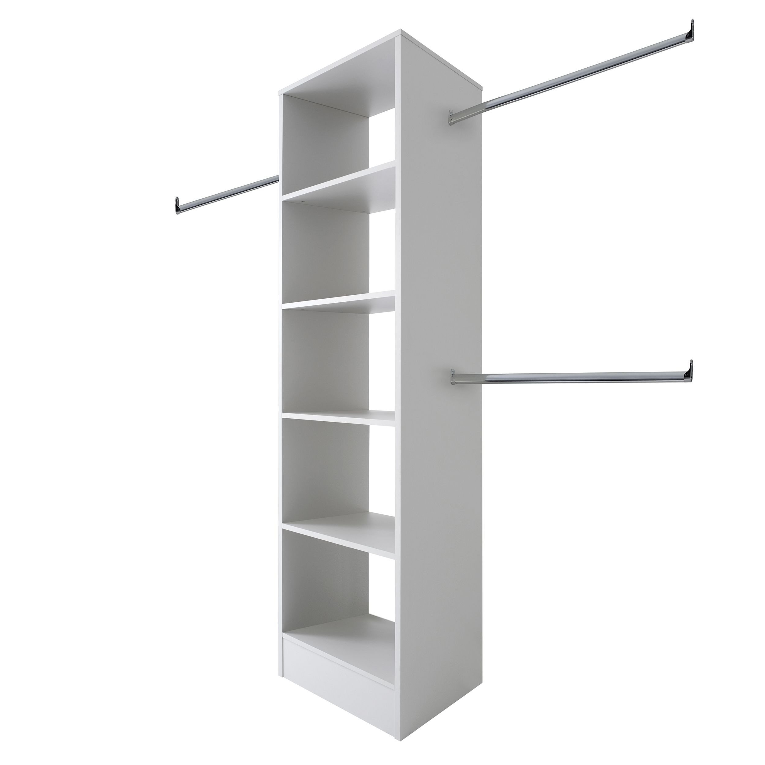 Spacepro Modular White Wardrobe cabinet (H)2100mm (W)600mm (D)500mm