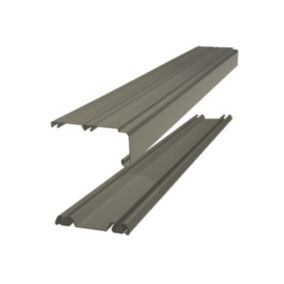 Spacepro Nickel Sliding wardrobe door track set (L)3606mm