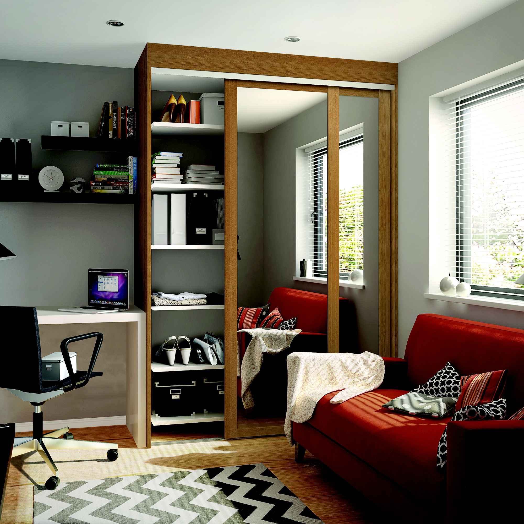 Spacepro Oak effect End panel (L)2800mm (W)620mm
