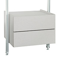 Spacepro Relax Grey linen effect Drawer box (H)380mm (W)550mm (D)500mm