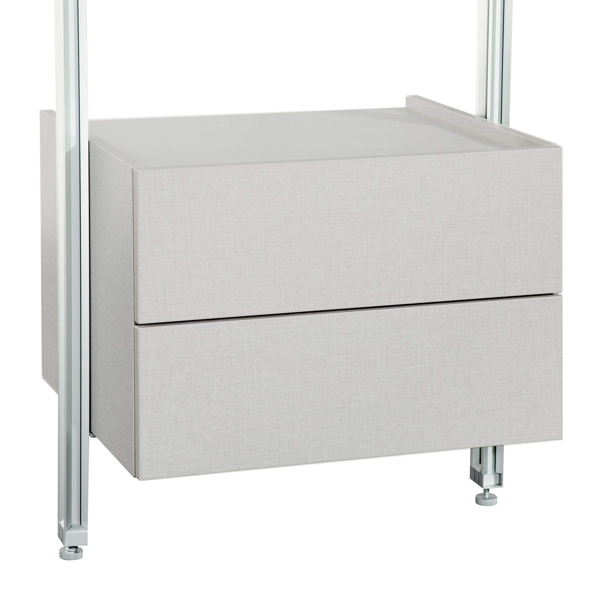 Spacepro Relax Grey linen effect Drawer box (H)380mm (W)550mm (D)500mm