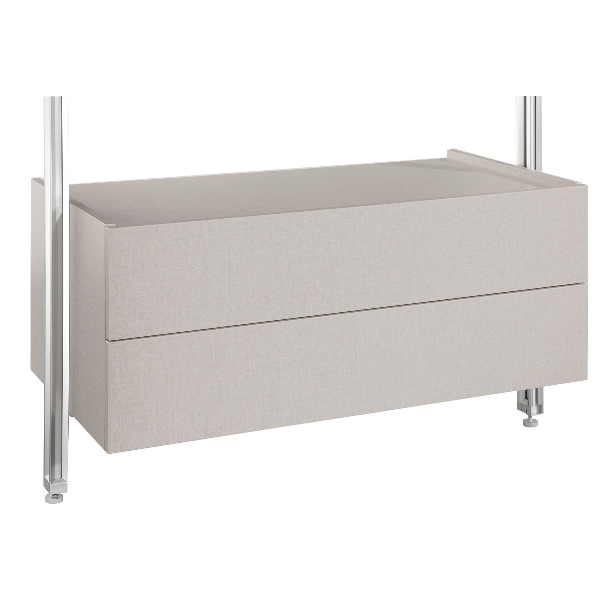 Spacepro Relax Grey linen effect Drawer box (H)380mm (W)900mm (D)500mm