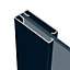 Spacepro Shaker Dove grey Single panel Mirrored Sliding wardrobe door (H) 2260mm x (W) 762mm