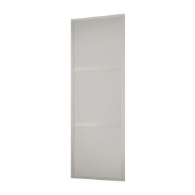 Spacepro Shaker Matt Dove grey 3 panel Sliding wardrobe door (H) 2260mm x (W) 762mm