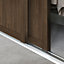 Spacepro Shaker Matt Walnut effect Single panel Sliding wardrobe door (H) 2220mm x (W) 610mm