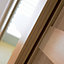 Spacepro Shaker Oak effect Mirrored Sliding wardrobe door (H) 2220mm x (W) 610mm