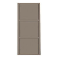 Spacepro Shaker Stone grey 3 panel Sliding wardrobe door (H) 226mm x (W) 610mm