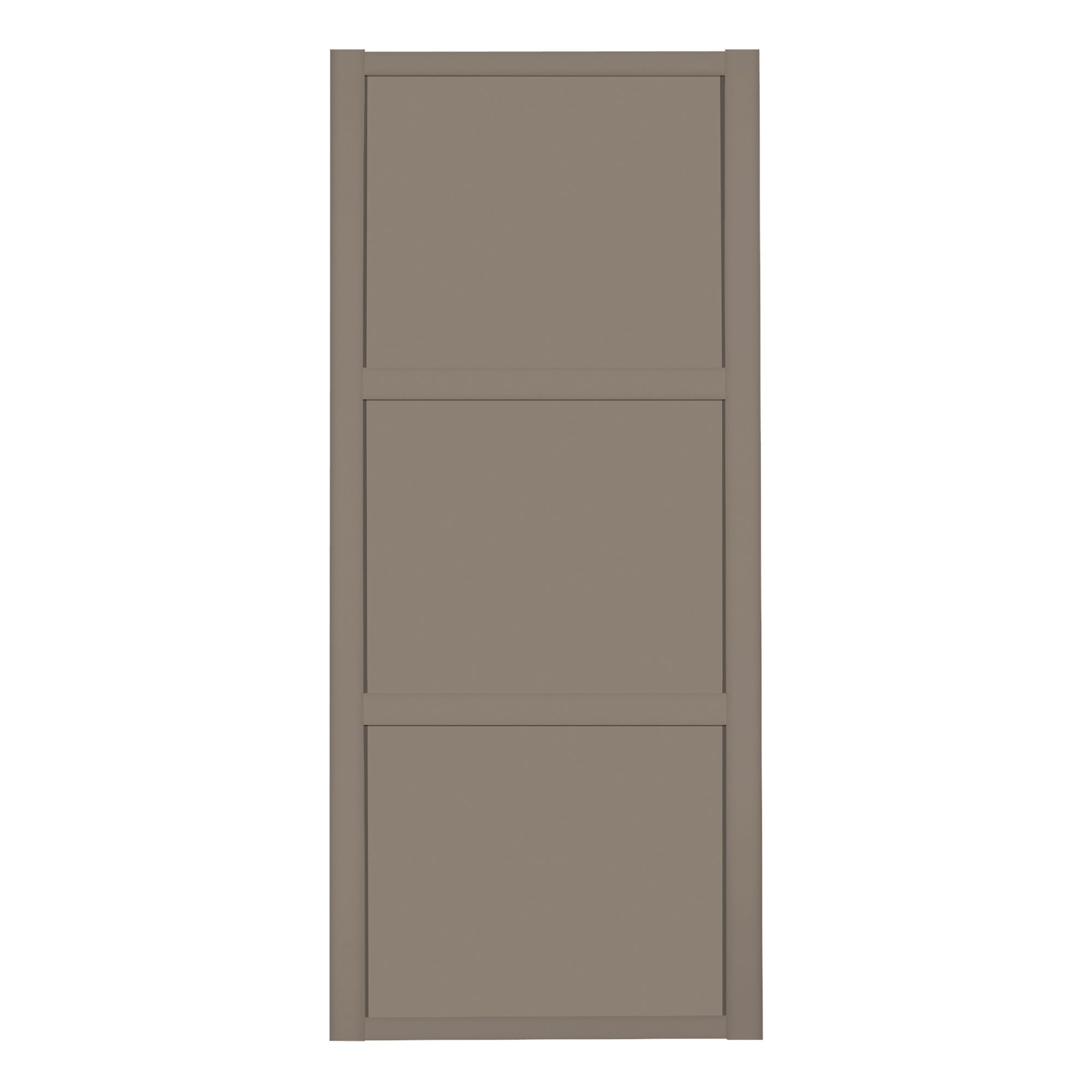 Spacepro Shaker Stone grey 3 panel Sliding wardrobe door (H) 226mm x (W) 610mm