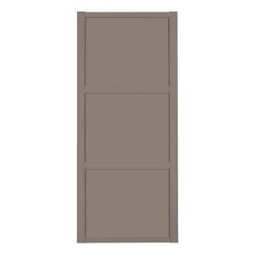 Spacepro Shaker Stone grey 3 panel Sliding wardrobe door x (W) 762mm