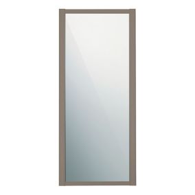 Spacepro Shaker Stone grey Single panel Mirrored Sliding wardrobe door (H) 226mm x (W) 610mm