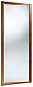 Spacepro Shaker Walnut effect Mirrored Sliding wardrobe door (H) 2220mm x (W) 762mm
