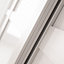 Spacepro Shaker White Mirrored Sliding wardrobe door (H) 2220mm x (W) 610mm