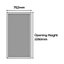 Spacepro Shaker White Mirrored Sliding wardrobe door (H) 2220mm x (W) 762mm